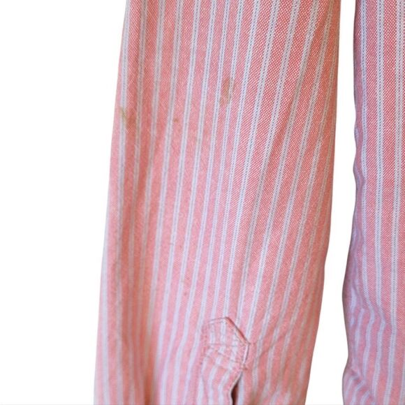 Fat Face Red Striped 100% Cotton Button Down Shirt - Picture 6 of 7